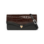 Brighton Cascade Large Wallet In Black-Chocolate