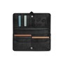 Brighton Cascade Large Wallet In Black-Chocolate