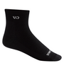 Wide Open Men's Solid Quarter Lightweight No Cushion Socks in Black