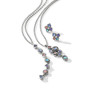 Brigton Halo Nova Cluster Necklace In Silver-Multi
