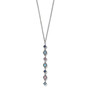 Brighton Halo Nova Drop Necklace In Silver-Multi