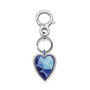 Brighton Colormix Heart Blues Handbag Fob in Silver-Blues