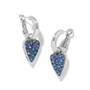 Brighton Love Messages B Love Blue Reversible Hoop Earrings in Silver/Blue