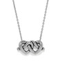 Brighton Interlok Linked Hearts Necklace In Silver