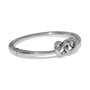 Brighton Interlok Linked Hearts Hinged Bangle in Silver