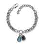 Brighton Twinkle Luxe Charm Link Bracelet in Silver/Blue