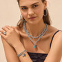 Brighton Twinkle Luxe Charm Link Bracelet in Silver/Blue