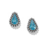 Brighton Twinkle Luxe Teardrop Post Earrings Silver/Blue