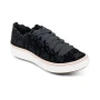 Aetrex Women's Charlotte Lace-up Sneaker in Black Velvet