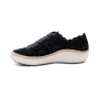 Aetrex Women's Charlotte Lace-up Sneaker in Black Velvet