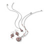 Brighton Everbloom Flora Necklace in Silver-Red