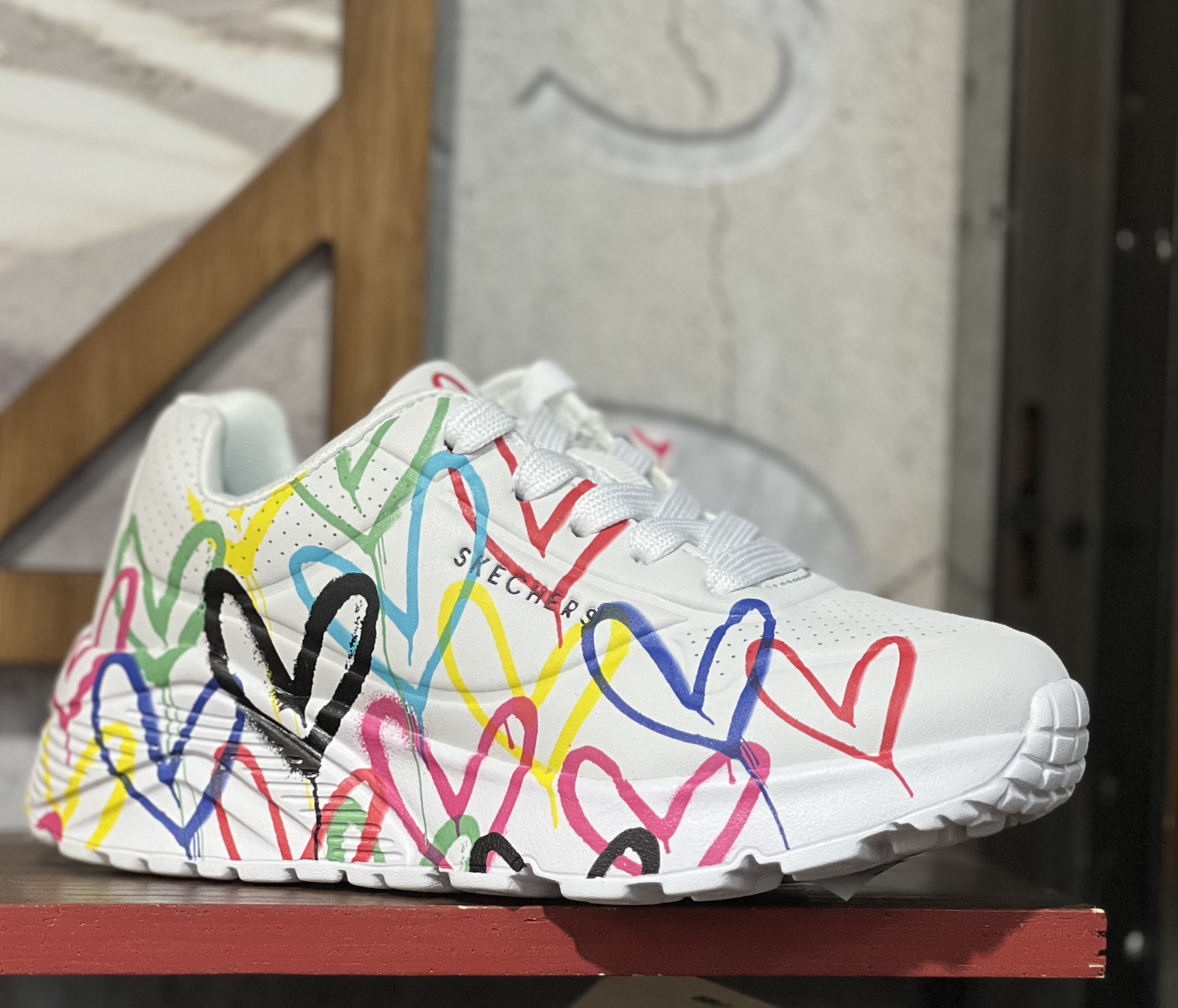 Alérgico Serrado visitar Skechers Children's Street Los Angeles Uno Lite Spread the Love in Neon  Multi - Daniels Shoes
