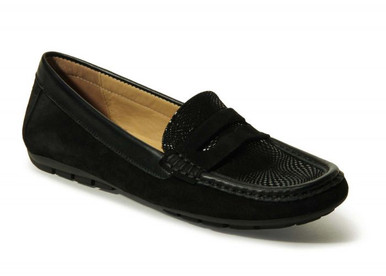 New Vaneli Black Woven Leather Casual Loafers VANELI Loafers for Women | VANELI Shoes main image 2