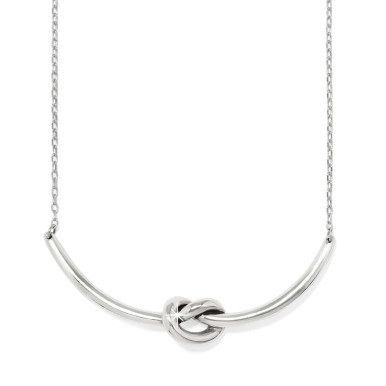 Interlok Single Knot Mini Necklace, Silver main image 1