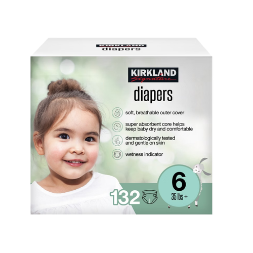 Kirkland Signature Diapers, Size 6, 132 ct