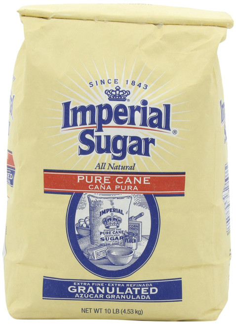 Imperial Sugar Pure Cane Sugar, Extra Fine Granulated, 10 lbs