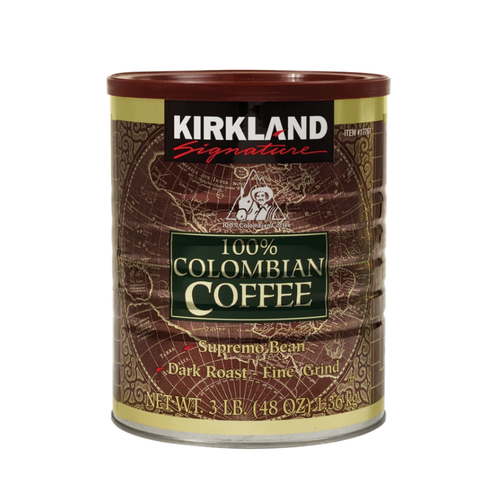 Kirkland Signature 100% Colombian Ground Coffee, Dark Roast, 3 lbs