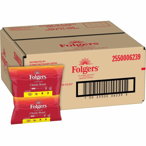 Folgers Classic Roast Ground Coffee Filter Packs, Medium Roast, 0.9 oz, 40 ct