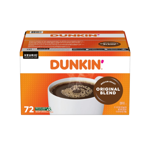 Dunkin' Original Blend Coffee, Medium Roast, Keurig K-Cup Pods, 72 ct
