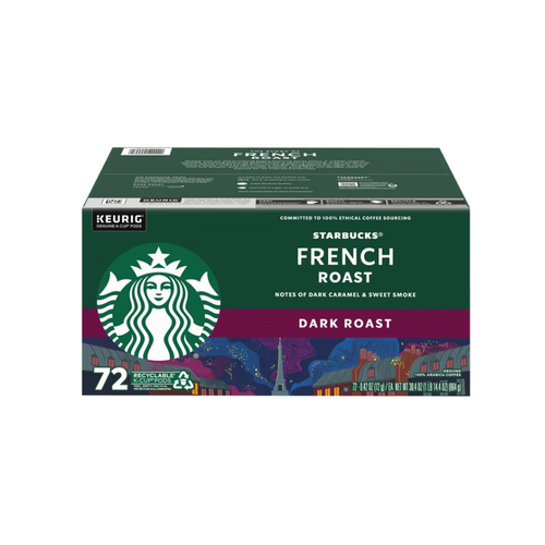 Starbucks French Roast Coffee, Dark Roast, Keurig K-Cup Pods, 72 ct