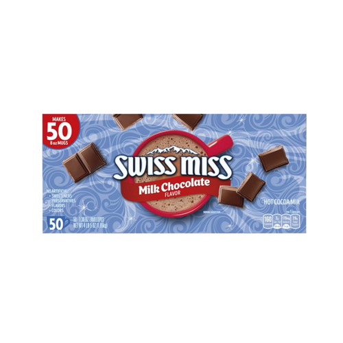 Swiss Miss Hot Cocoa Mix, Milk Chocolate, 1.38 oz, 50 ct