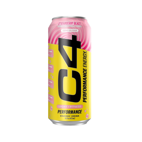 C4 Energy Drink, Zero Sugar, Strawberry Blast, 16 fl oz, 12 ct