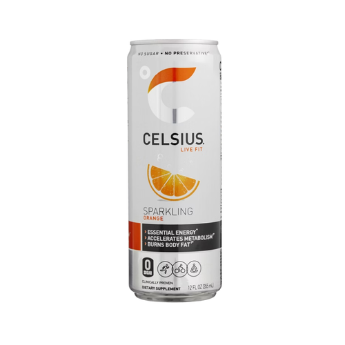 CELSIUS Energy Drink, Sparkling Orange, 12 fl oz, 24 ct