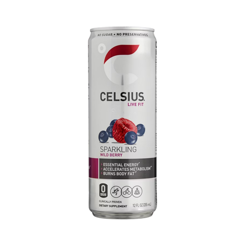 CELSIUS Energy Drink, Sparkling Wild Berry, 12 fl oz, 24 ct