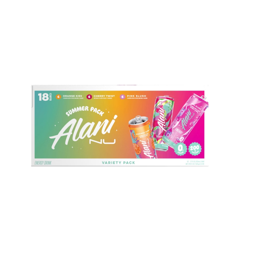 Alani Nu Energy Drink, Summer Pack, 12 oz, 18 ct