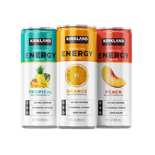 Kirkland Signature Sparkling Energy Drink, Sugar Free, Variety Pack, 12 fl oz, 24 ct