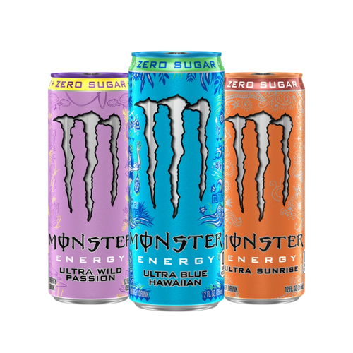 Monster Ultra Energy Drink, Zero Sugar, Variety Pack, 12 fl oz, 24 ct