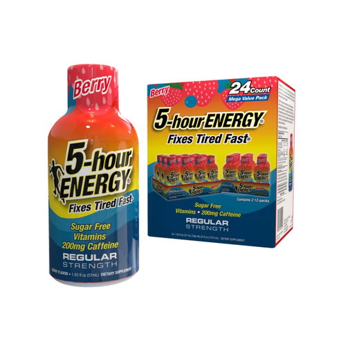 5-hour ENERGY Shot, Regular Strength, Berry, 1.93 fl oz, 24 ct