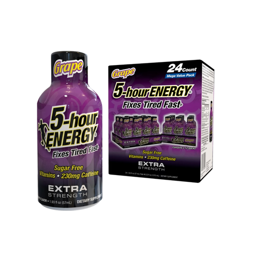 5-hour ENERGY Shot, Extra Strength, Grape, 1.93 fl oz, 24 ct