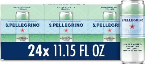 S.Pellegrino Sparkling Natural Mineral Water, 11.15 fl oz, 24 ct