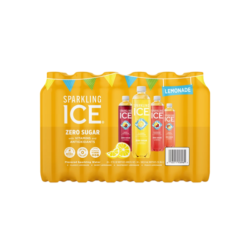 Sparkling ICE Sparkling Water, Lemonade Variety Pack, 17 fl oz, 24 ct