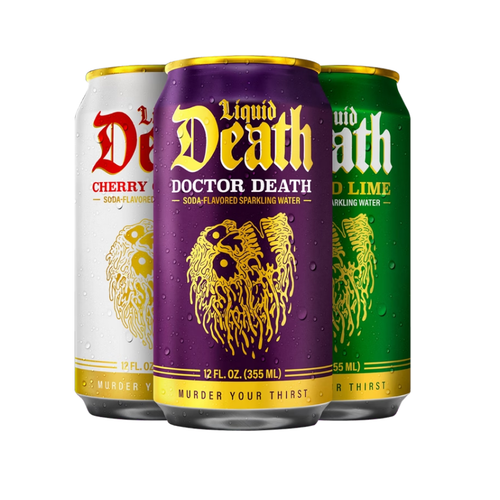 Liquid Death Sparkling Water, Variety Pack, 12 fl oz, 24 ct