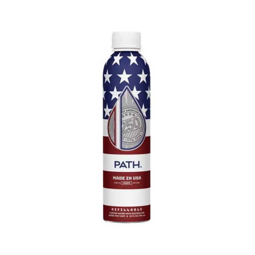 PATH Purified Water, Limited Edition Refillable Aluminum Water Bottle, 25 fl oz, 12 ct