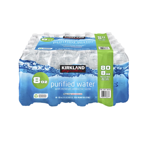 Kirkland Signature Purified Drinking Water, 8 fl oz, 80 ct