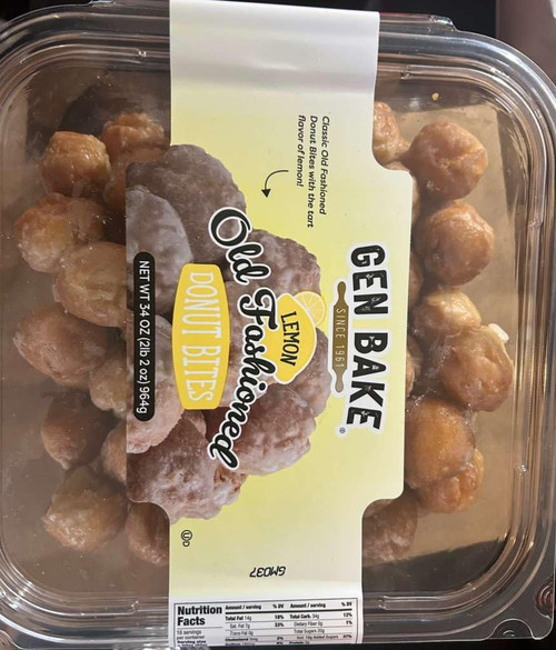 Gen Bake Old Fashioned Donut Bites, Lemon, 34 oz