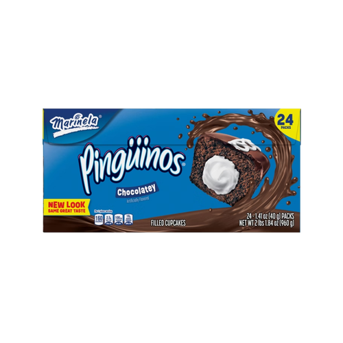 Marinela Pingüinos Chocolate Crème-Filled Cupcakes, 1.41 oz, 24 ct