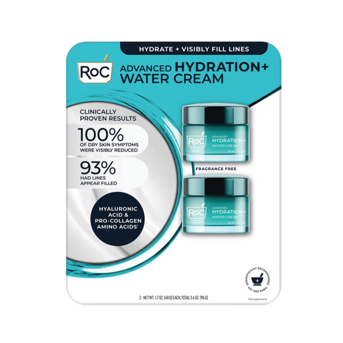 ROC Advanced Hydration + Water Cream, 1.7 oz, 2 ct