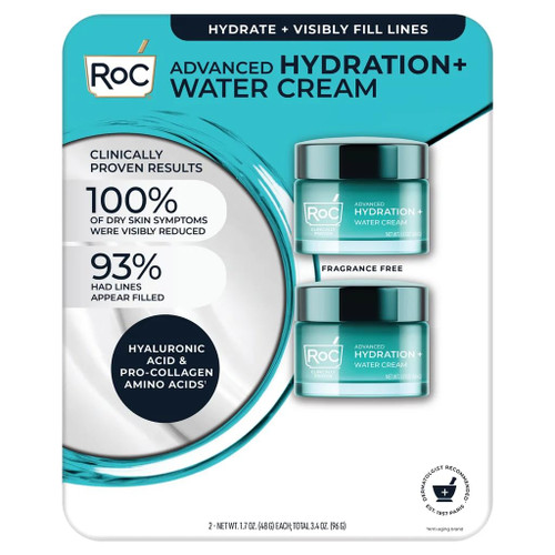 ROC Advanced Hydration + Water Cream, 1.7 oz, 2 ct