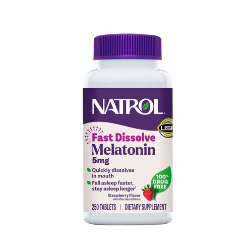 Natrol Melatonin, Strawberry, 5 mg, 250 ct