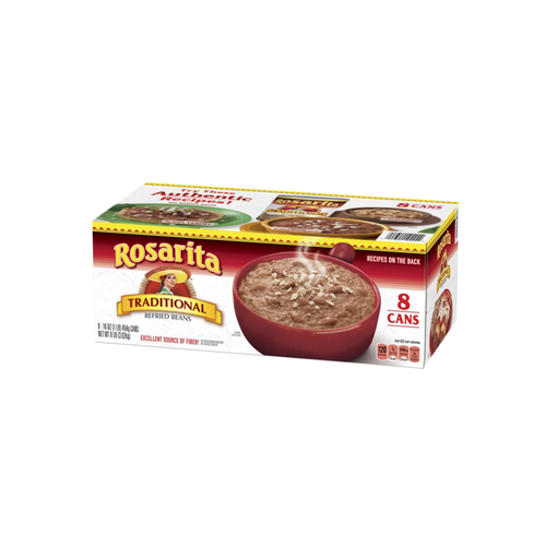 Rosarita Traditional Refried Beans, 16 oz, 8 ct