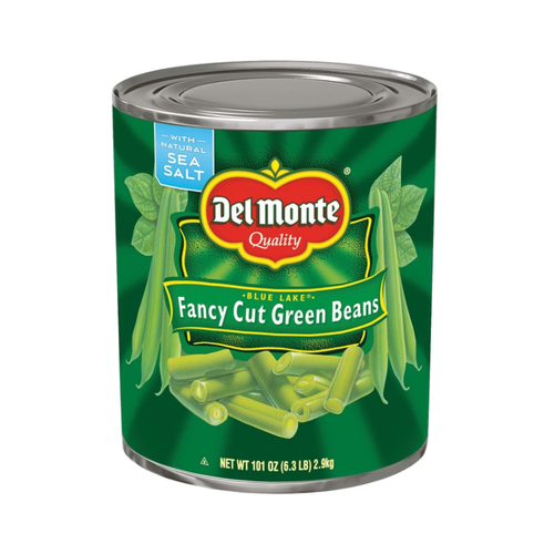 Del Monte Blue Lake Fancy Cut Green Beans, #10 can, 6 lbs 5 oz