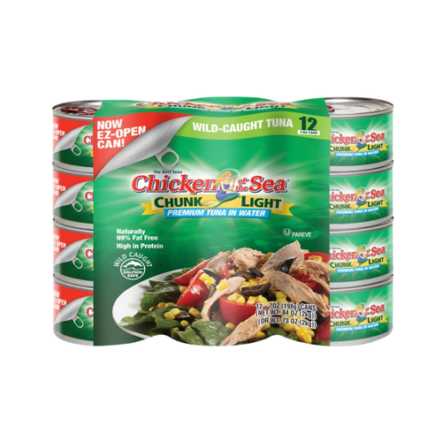 Chicken of the Sea Premium Chunk Light Tuna in Water, 7 oz, 12 ct