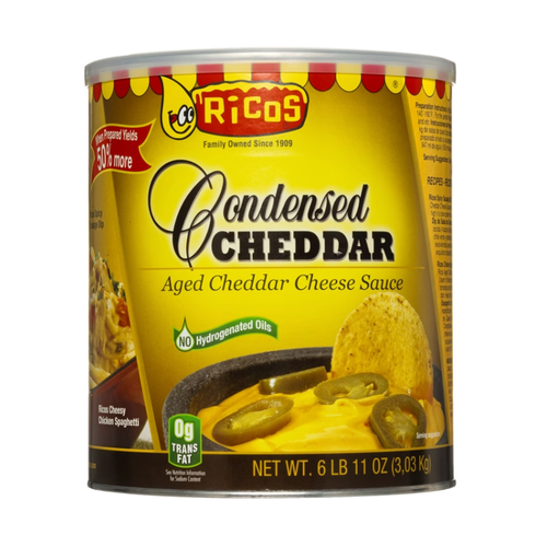 Ricos Aged Cheddar Cheese Sauce, Condensed, 6 lb 11 oz