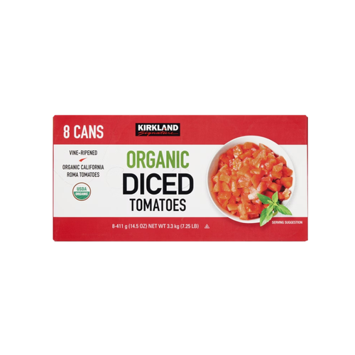Kirkland Signature Organic Diced Tomatoes, 14.5 oz package, 8 ct