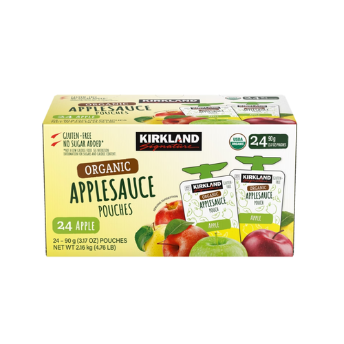 Kirkland Signature Organic Applesauce Pouch, 3.17 oz, 24 ct