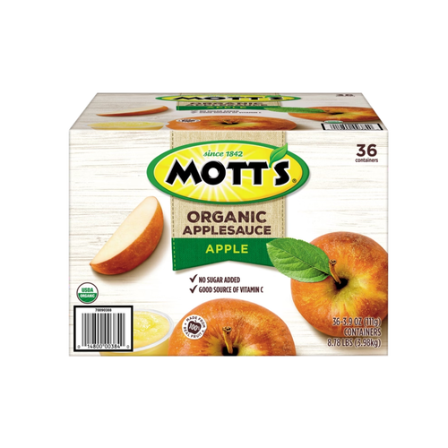 Mott's Organic Applesauce, 3.9 oz, 36 ct